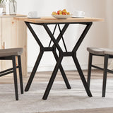 Dining Table Y-Frame 70x70x75.5 cm Solid Wood Pine and Steel 3282781