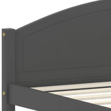 Bed Frame without Mattress Dark Grey Solid Pine Wood 120x200cm 322048