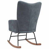 Rocking Chair Dark Grey 78 x 61 x 98 cm Velvet 42022451