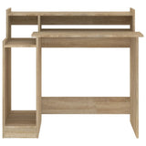 Desk with LED Lights Sonoma Oak 97x45x90 cm Engineered Wood 805555