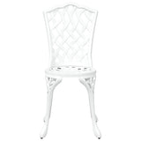 Garden Dining Set 5 pcs White Aluminium 3334670