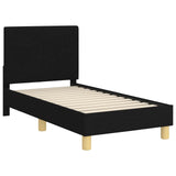 Toddler Bed Frame with Headboard Black 70 x 140 cm Fabric 42010981