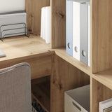 Corner Desk with Shelf Artisan Oak 101.5 x 149.5 x 149.5 cm 3337248