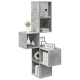 Wall Corner Shelf Concrete Grey 48 x 48 x 120 cm 8012231