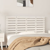 Wall Headboard White 126x3x63 cm Solid Wood Pine 824729