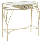 ZNTS Side Table French Style Metal 82x39x76 cm Gold 245936