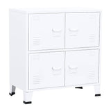 Storage Chest White Steel, plastic 75x40x80 cm Storage Chest 339626
