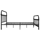 Bed Frame without Mattress with Headboard Black 180x200 cm Super King Metal 284503