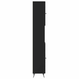 Bathroom Cabinet with Open Shelf BREDA Black 30 x 31 x 190 cm 897476