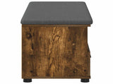Hall Bench with Cushion with Drawer Smoked Oak 100 x 38 x 46 cm 891468