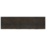 Table Top Dark Brown 220x60x cm Treated Solid Wood Oak 3156469