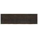 Table Top Dark Brown 220x60x cm Treated Solid Wood Oak 3156469