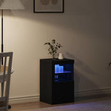 LED Sideboard Black Oak 41 x 37 x 67 cm Engineered Wood 863022