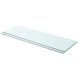 Shelves 2 pcs Panel Glass Clear 90x30 cm 3051581