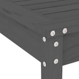 3 Piece Garden Bistro Set Grey Solid Wood Pine 3157705