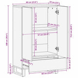 Highboard Brown 60 x 33 x 100 cm Solid mango wood 4017966
