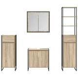 Bathroom Furniture Set with Drawer Sonoma Oak Engineered Wood 3403053