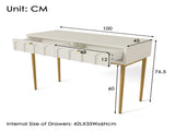 Dressing Table With 2 Drawers 76.5 Cm High ,Chest Drawers Bedroom Highboard White Sideboard Chest WF314399AAB