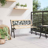 Garden Bench with Cushion Brown 116 x 54 x 73 cm Wood 319570