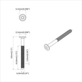Screw 1600 pcs Silver M6 x 60 mm Steel 864414