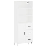Highboard White 69.5x34x180 cm Engineered Wood 3190037