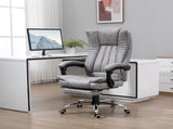 Office Chair with Massage and Heat, Microfibre Reclining Computer Desk Chair with Footrest and T3398P328208
