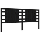 Bed Frame without Mattress Black 200x200 cm Solid Wood Pine 3192840