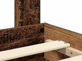 Bed Frame with Drawer Old Wood 135 x 190 cm Engineered Wood 3411986
