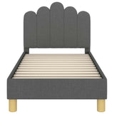 Toddler Bed Frame with Headboard Dark Grey 70 x 140 cm Fabric 42011040
