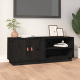 TV Cabinet Black 105x34x40 cm Solid Wood Pine 818224