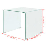 Coffee Table Tempered Glass 49.5x50x45 cm Clear 244188