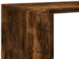 Room Divider Bookcase 4-Tier Smoked Oak 131.5x29x131.5 cm Engineered Wood 857971