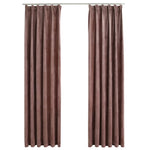 ZNTS Blackout Curtains 2pcs with Hooks Velvet Antique Pink 140x245cm 134526