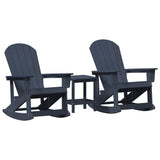 Garden Lounge Set Navy blue HDPE 3335839