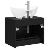 Bathroom Furniture Set Black Oak Engineered Wood 3404399