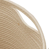 Storage Basket with Lid Black and Beige 37x50 cm Cotton 358479