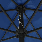 Garden Parasol Azure Blue Polyester, Aluminium, Steel Medium 47359