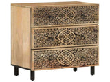 Side Cabinets 3 pcs 60x33x75 cm Solid Wood Mango 3206306