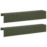 Garden Cover Profile 2 pcs 100 x 15 x 15 cm Steel Olive Green 8012968