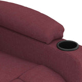 Massage Chair Wine Red Fabric 339061