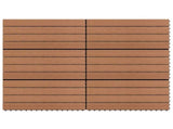 Decking Tile 6 pcs Brown 60 x 30 cm WPC 42046684