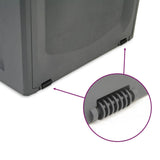 Storage Box Black 118x53x57 cm Polypropylene 153887