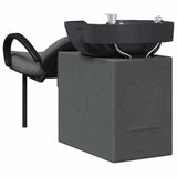 Shampoo Chair Dark Grey and Black 63 x 141 x 92 cm Fabric 42009074
