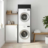 Wash Machine Cabinet with Storage Black Oak 67.5 x 68 x 200 cm 3422785