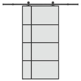 Sliding Door with Hardware Set 102,5x205 cm ESG Glass&Aluminium 3332928