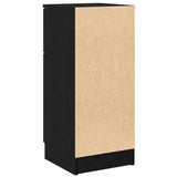Sideboard with Drawer Black Oak 30 x 30 x 70 cm Engineered Wood 862774