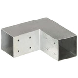 Post Connectors 4 pcs L Shape Galvanised Metal 71x71 mm 145454