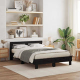 Bed Frame with Headboard Black oak 160 x 200 cm Engineered wood 3333941