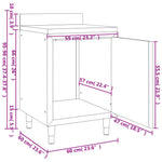 ZNTS Commercial Kitchen Cabinets 3 pcs Stainless Steel 3083720