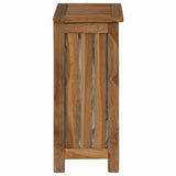 Laundry Basket Natural Solid Teak Wood 42024284